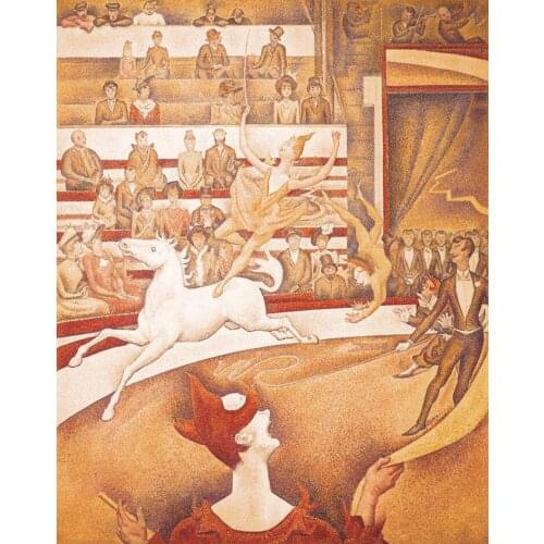 Scenery canvas painting mural prints masterpiece reproduction Circus by Georges Seurat post impressionism decorative art