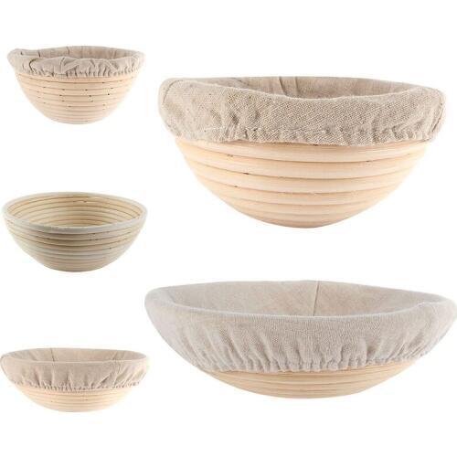 Durable Round Rattan Basket Banneton Brotform Bowl Bread Proofing Proving Baskets Hot Sale