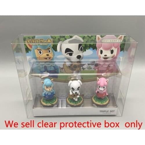 10 PCS a lot Transparent Storage box display box for Nintendo Animal Crossing for amiibo Triple combination Protection box