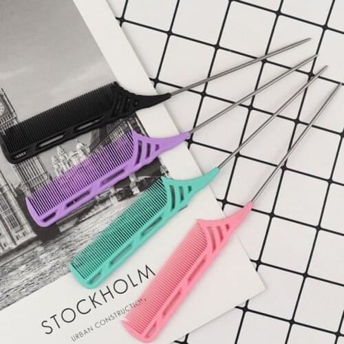 Highlight Fine-Tooth Hair Styling Comb Heat Resistant Pin Rat Tail Combs Antistatic Parting Hair Edge Trimmer Style Beauty Tools