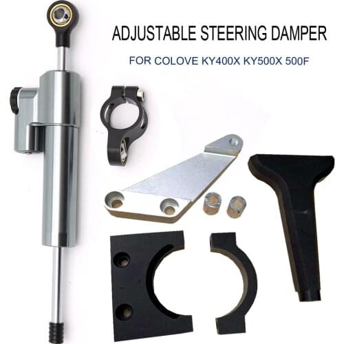 For Colove KY400X KY500X KY 400X KY 500X Motorcycle Adjustable Steering Damper Stabilizer