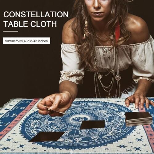 Constellation Tarot Table Cloth Durable Thicken Board Game Cloth Divination Tarot Cards Tablecloth For Psychologists Magicians