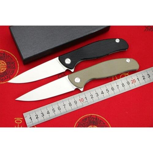 LOVOCOO HATI VERSION Flipper Folding Knife D2 Blade G10 Handle Outdoor Camping Hunting Kitchen Fruit EDC Tools Survival
