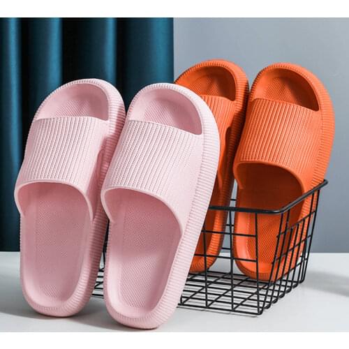 Rimocy 2021 New Thick Platform Slippers Women Summer Indoor Soft Sole EVA Bathroom House Slides Woman Anti-skid Beach Sandals