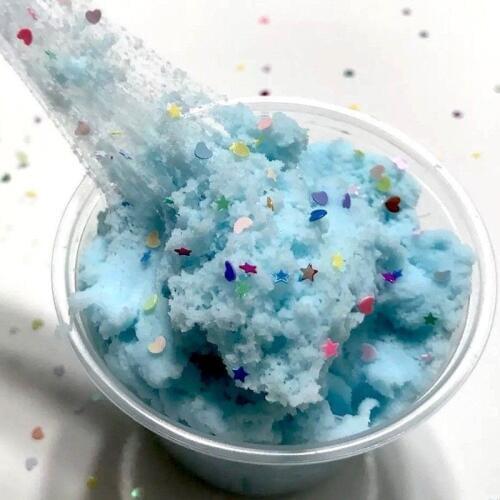 Snowflake crystal, slime slime cotton noodles, DIY mud clay, decompression, release and decompression