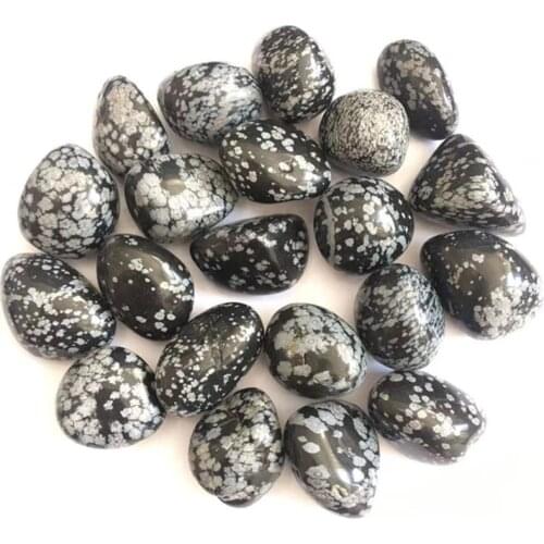 Snowflake Obsidian Tumbled Crystals Healing Stones Wholesale Natural Polished Gemstone For Decoration
