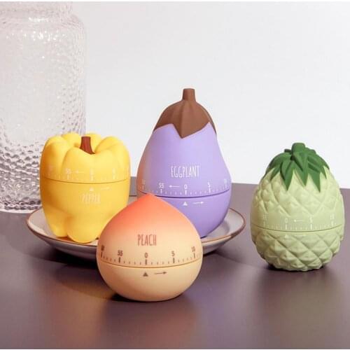 Timer Vegetable Fruit Shaped Mechanical ABS Creative Cooking Time Reminder for Home Cooking Time Reminder