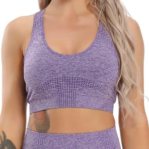 INFILAR Women Yoga Tops Seamless Sleeveless Female Fitness Shirts Workout Running Gym Shockproof Bras Sport Women Clothes 2021