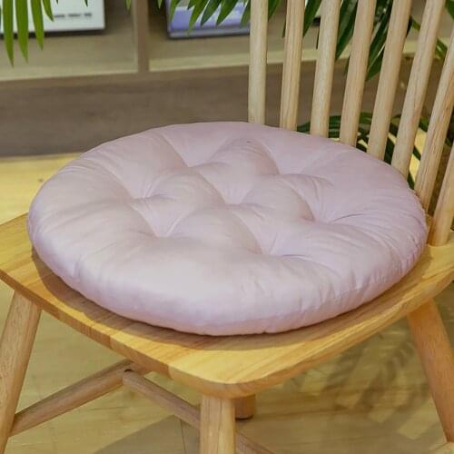 Thickened Round Solid Color Cushion For Dining Room Office Chair Seat Pad Dia Soft Back Sitting Mat Buttock Cushions