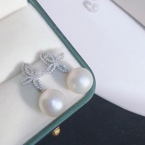 Gorgeous 925 Sterling Silver Earrings Findings Settings Base Mountings Parts Mounts for Coral Pearls Agate Crystal Stones Beads