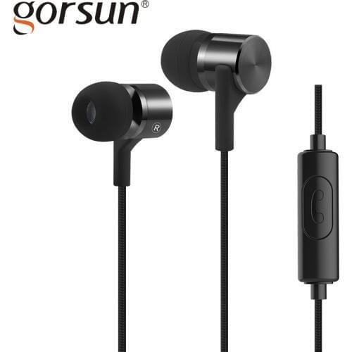 GORSUN C8 High-quality subwoofer aluminum music Earphone comfortable and durable waterproof large compatible music Earphones
