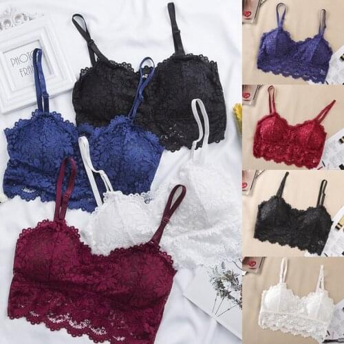Women Push Up Wireless Lace Bra Top Sexy One Size Bralette Underwear Lingerie Full Cup Bra