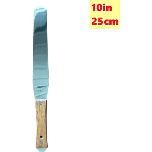 10in Silk Screen Printing Tools Wood Handle Flexible Ink Stainless Steel Spatula Cake Baking Kitchen Tools