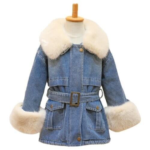 2020 Girls Denim Coats Winter Thicken Jacket For girls Fashion Jean Jackets Coats Baby Clothes Girls Outerwear Children Clothing