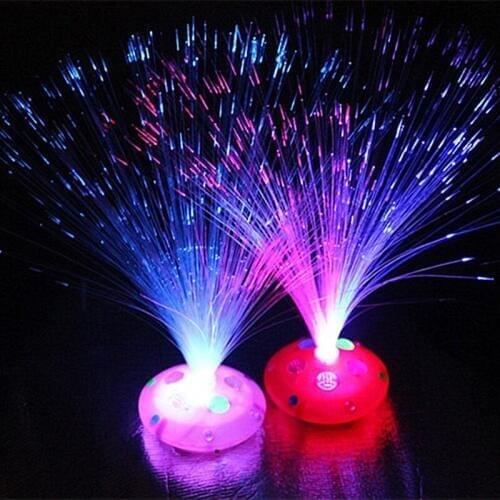 2020 Hot Sale Optical Fiber Projection Luminous Childrens Toy LED Fake Flower Light Colorful flash Holiday party bar supplies