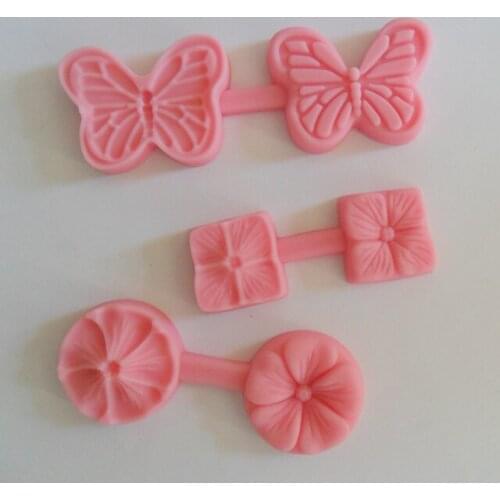 3pcs Petal Shaped Silicone Mold Cake Decoration Fondant Cake 3D Food Grade Silicone Mould