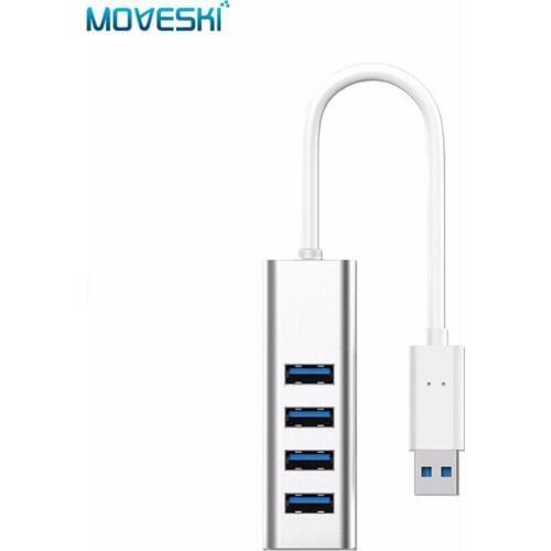 Moveski IHUB-02P USB 4-Port USB 3.0 Hub for iMac, MacBook, MacBook Pro, MacBook Air, Mac Mini and More