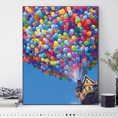 5d Diy Diamond Embroidery Cartoon Hot Air Balloon Home Decoration Art Rhinestone Cross Stitch Decoration Mural Can Be Customized