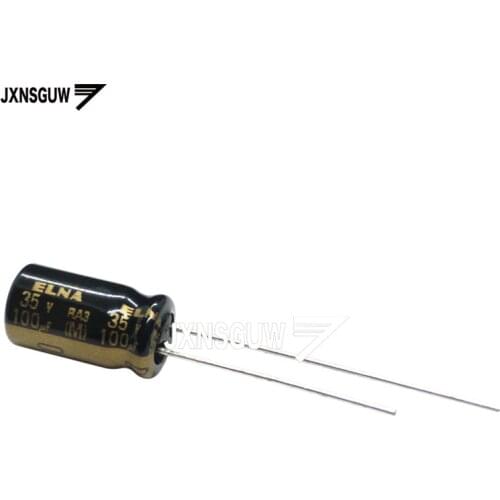20PCS Original ELNA RA3 35V100UF 6.3X11MM audio Aluminum electrolytic capacitor 100uF/35V 85 degrees 35v 100uF