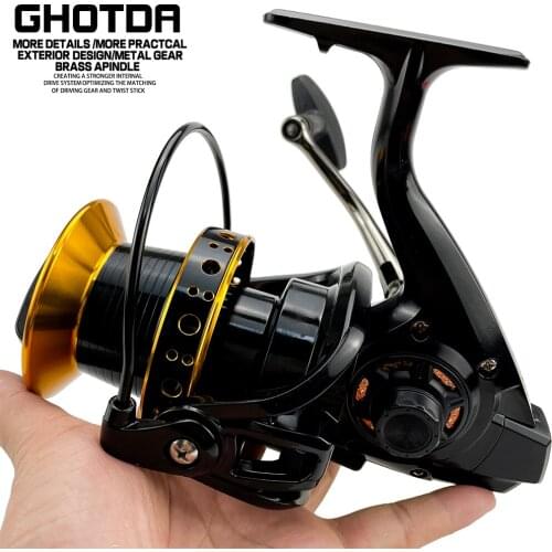 Big Strong Metal Spool Spinning Reel 12+1BB Peche Carp Fishing Reels Sea Fishing Wheel High Speed 4.0:1 Fish Tools Molinete