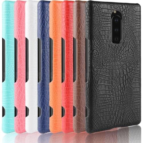 For Sony Xperia 1 Case Luxury Crocodile pattern PU leather Case For Sony Xperia 1 J8110 J8170 fashion Phone Case Back Cover