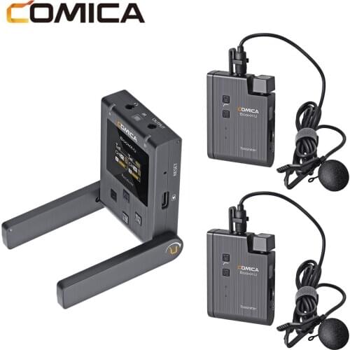 COMICA BoomX-U U1/U2 UHF Wireless Lavalier Microphone System with Dual Transmitter Receiver 48 Channels TFT Display for DSLR