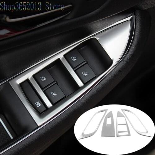 For Chevrolet Cruze 2017-2018 steel or chromed Interior Window Glass Lift Switch Panel Molding Cover Trim car styling