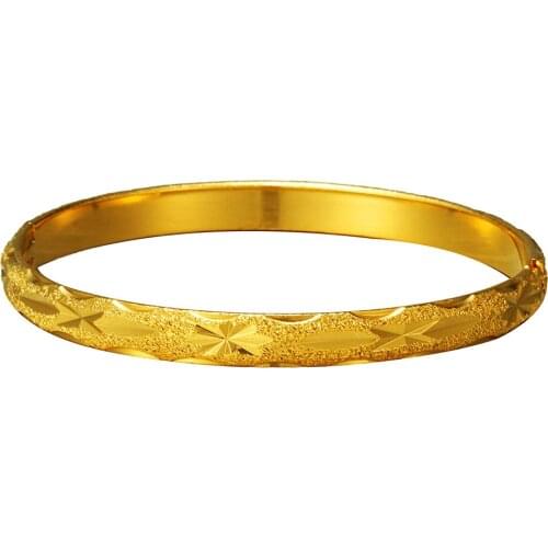 Ethlyn 2 pcs/Lot Trendy Gold Color Bangle for Women/Girl Dubai Middle Eastern Wedding Bride Cuff Bracelet Jewelry Can Open B233