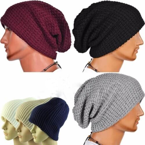 European and American popular knitted hats for men and women with vertical stripes simple knitted hats outdoor woolen hoods