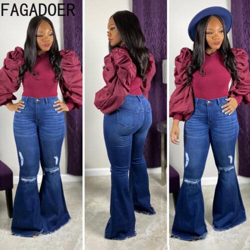 FAGADOER Women's Skinny Jeans