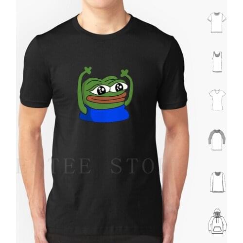 Happy Frog T Shirt Print Cotton Hypers Pepo Emote Emotes Meme Memes Joke Jokes The Frog Frog Feels Badman Forsen Sodapoppin