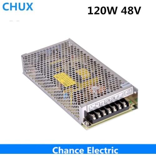 120W 48V Switching power supply 2.5A Single Output 220V Input S-120W-48V for LED Strip light Regulate AC to DC Led Power