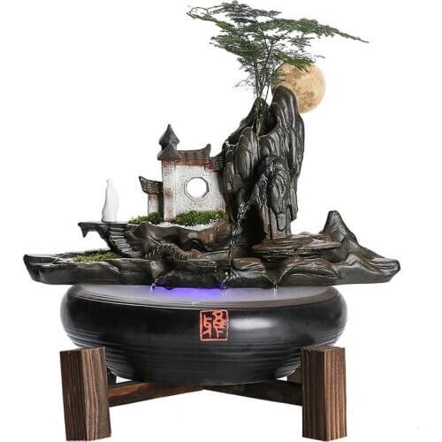 Chinese-Style Ceramic Home Decoration Humidifier Living Room Office Gift living room decoration pendulum stand home decore