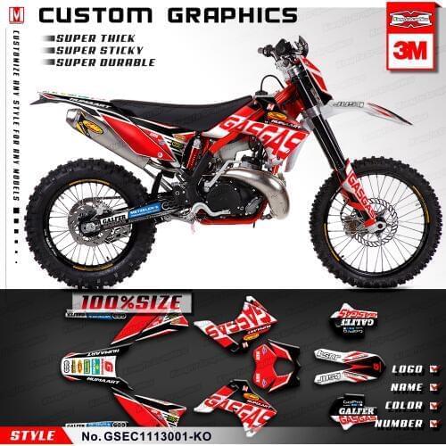 KUNGFU GRAPHICS MX Stickers Decals Kit for GAS GAS EC 125 200 250 300 2T 450 4T Six Days 2011 2012 2013 Style no. GSEC1113001-KO