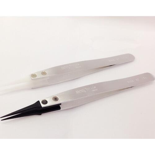 MSA12.714 MSA12.724 tweezers Black carbon fiber is hard White soft pointed head for repair watch tools
