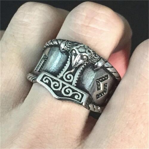Support Dropship New Thor Style Ring 316L Stainless Steel Cool Boys Men Band Party Ring