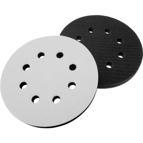 GTBL 2PCS 5 Inch(125Mm) 8-Hole Soft Sponge Interface Pad for Sanding Pads and Hook and Loop Sanding Discs for Uneven Surface Pol
