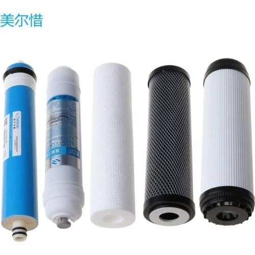 10 Inch Five-stage Reverse Osmosis Filter Set Water Purifier Element Cartridge 50 Gallon 5pcs/set Dropshipping