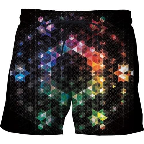 2021 New 3D beach pants Summer mens sports pants Printed colorful shorts Quick-drying surf sweatpants Fashion beach pants