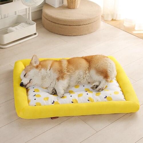 New Cooling Mat Dogs Kennel Pet Pad Teddy Mattress Pet Cool Mat Bed Cat Summer Keep Cool Ice Silk Bite Resistant Cooling Dog Mat