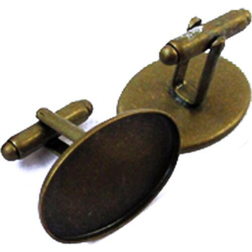 Wholesale Antique Bronze French Cufflinks Blank 18x25mm Cufflink Base Metal Cuff link Findings Match 18x25mm Cabochon CL025