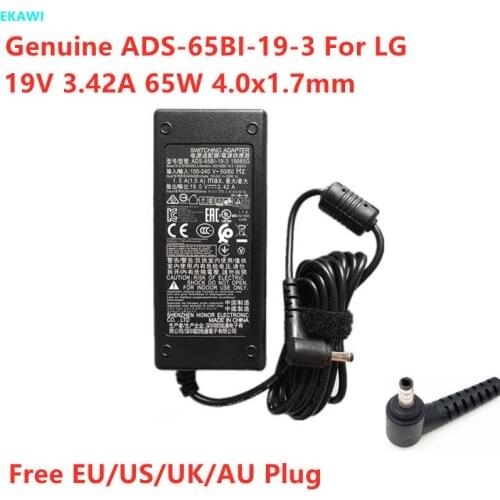 Genuine 19V 3.42A 65W 4.0x1.7mm ADS-65BI-19-3 19065G Power Supply AC Switching Adapter For LG Laptop Charger