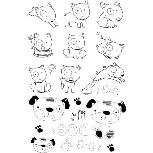 Clear Stamps Dogs of All Kinds Scrapbooking Material DIY Photo Cards Account Rubber Stamper Transparent Stamp Sellos