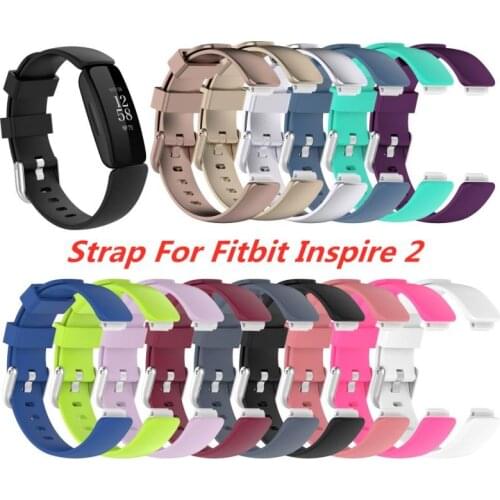 Wristband Strap For Fitbit Inspire 2 Watch Band Bracelet Smartwatch Replacement Silicone Small Size Wrist Band Strap For Fitbit