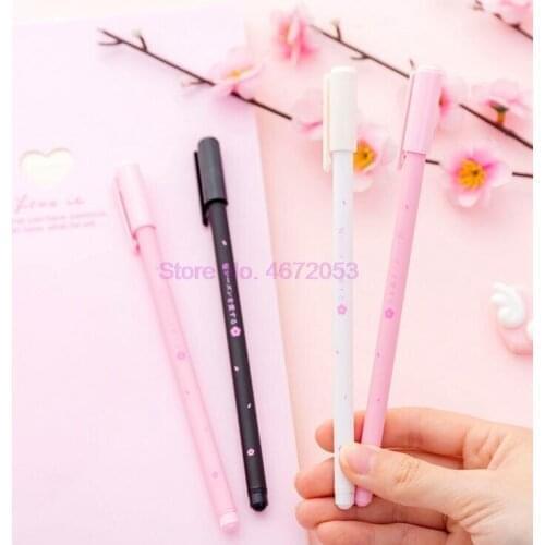 1000pcs/lot Fashion Cute Gel Pen Black Ink Student 0.38mm Writing Pen Exam Signature Pen School Office Supply Stationery