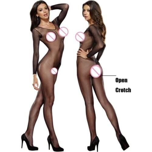 Sexy Lingerie Plus Size Crotchless Erotic Langerie Bodystocking Teddy Opne Crotch Sexy Costume Lenceria Erotica Mujer Sexi QQ033