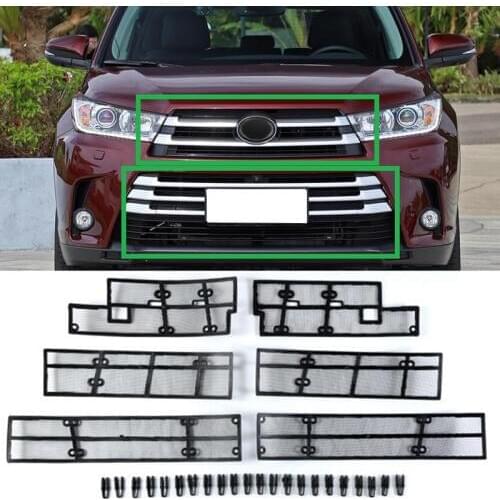 Front Grille Insert Net Insect Screening Mesh Cover For Toyota Highlander /kluger 2018 Screening Mesh Front Grille Insert Net