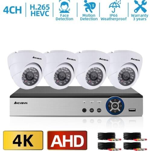 AI 4K 8CH Face Playback DVR H.265 Security System IR Night Vision P2P CCTV Kit Waterproof Doom Security Video Surveillance Set