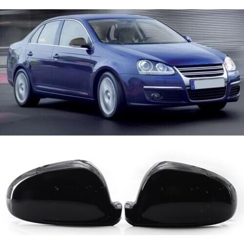 Style Gloss Black Side Mirror Cover Side Mirror Cap Gloss Black for VW Golf 5 6 Plus Jetta MK5 Passat B5.5 B6 EOS