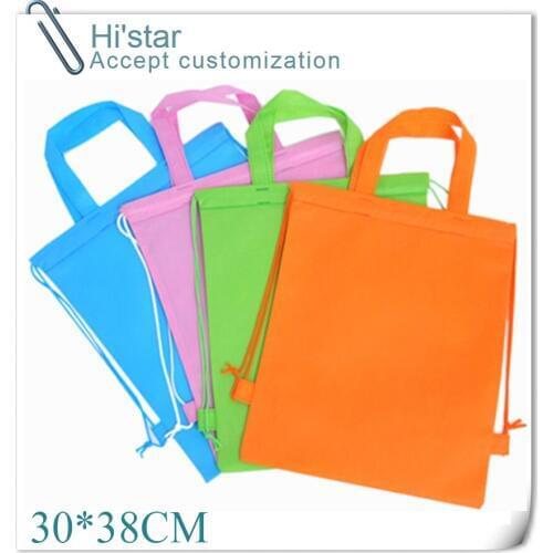 30*38CM 20pcs hot sell in Poland Non woven drawstring bag / Pp non woven shopping bag / Non woven polypropylene bag